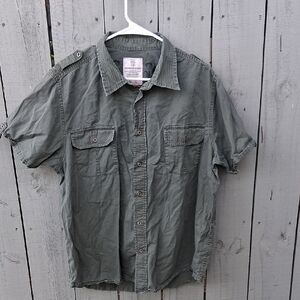 Route 66 Dark Green Button Down Shirt